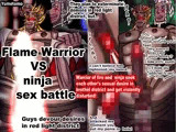 Flame Warrior vs ninja sex battle  Guys devour desire in red light district