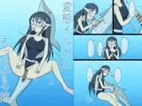 変態イルカと水中えっちする娘