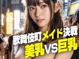 AIヌード写真集 歌舞伎町メイド決戦 美乳vs巨乳 300枚